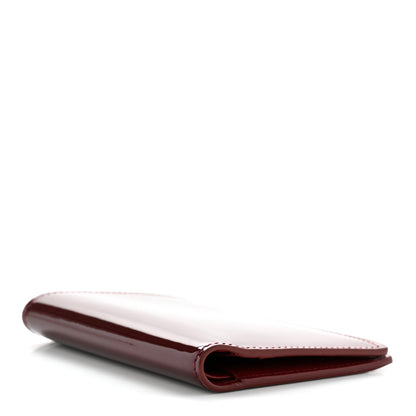 Saint Laurent Patent Calfskin Credit Card Wallet Bordeaux 4 of 8