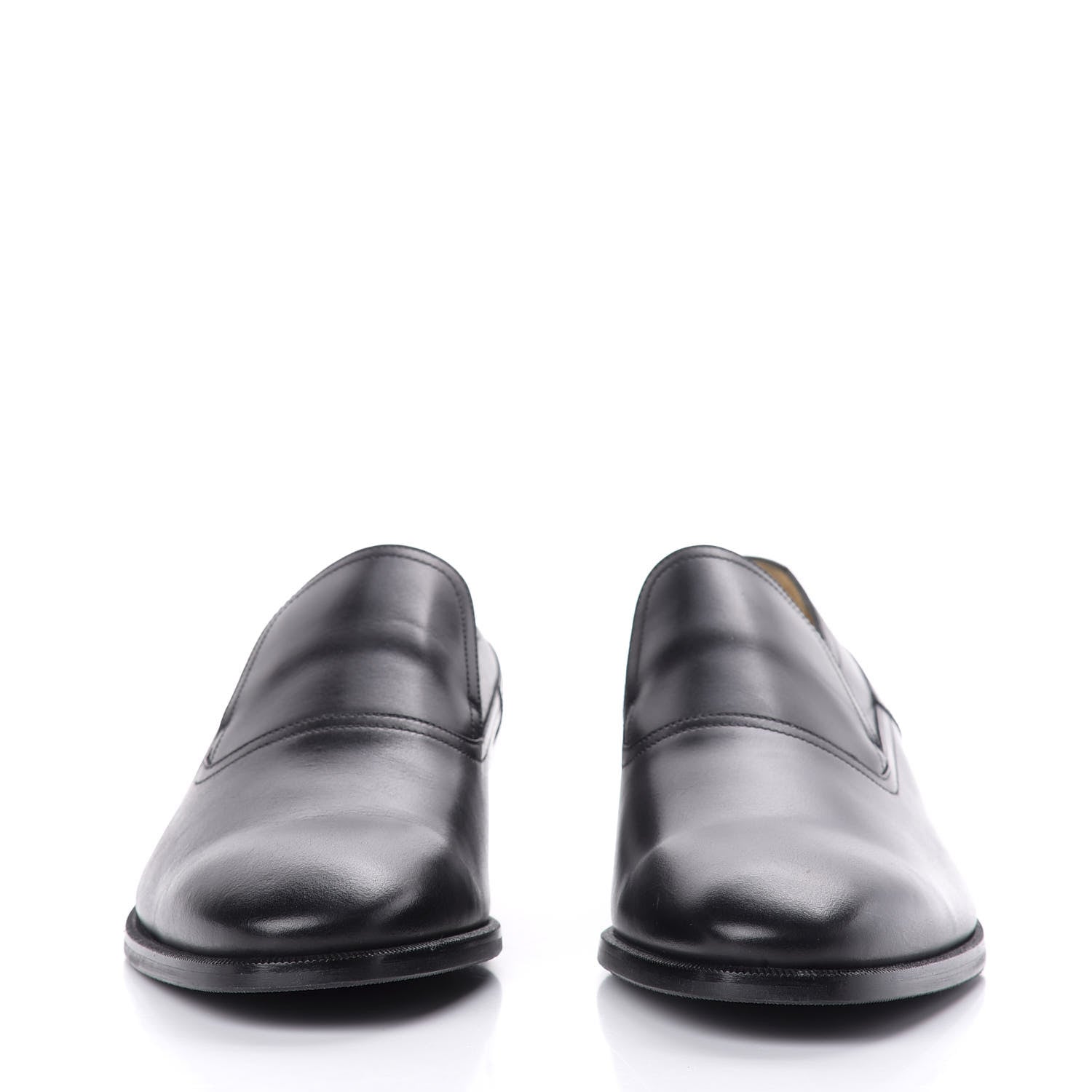 Gucci Calfskin Mens Classic Logo Loafers 7 Black 3 of 9