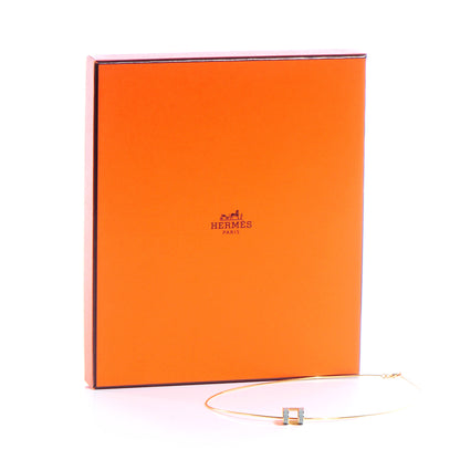 Hermes Gold Plated Pop H Necklace Bleu Lin 5 of 5