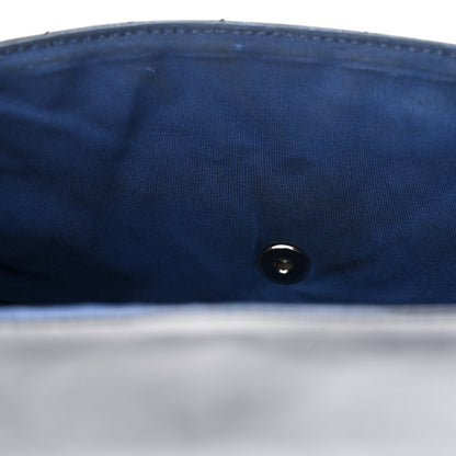 Chanel Lambskin Chevron Quilted Single Flap Navy Blue 12 of 12