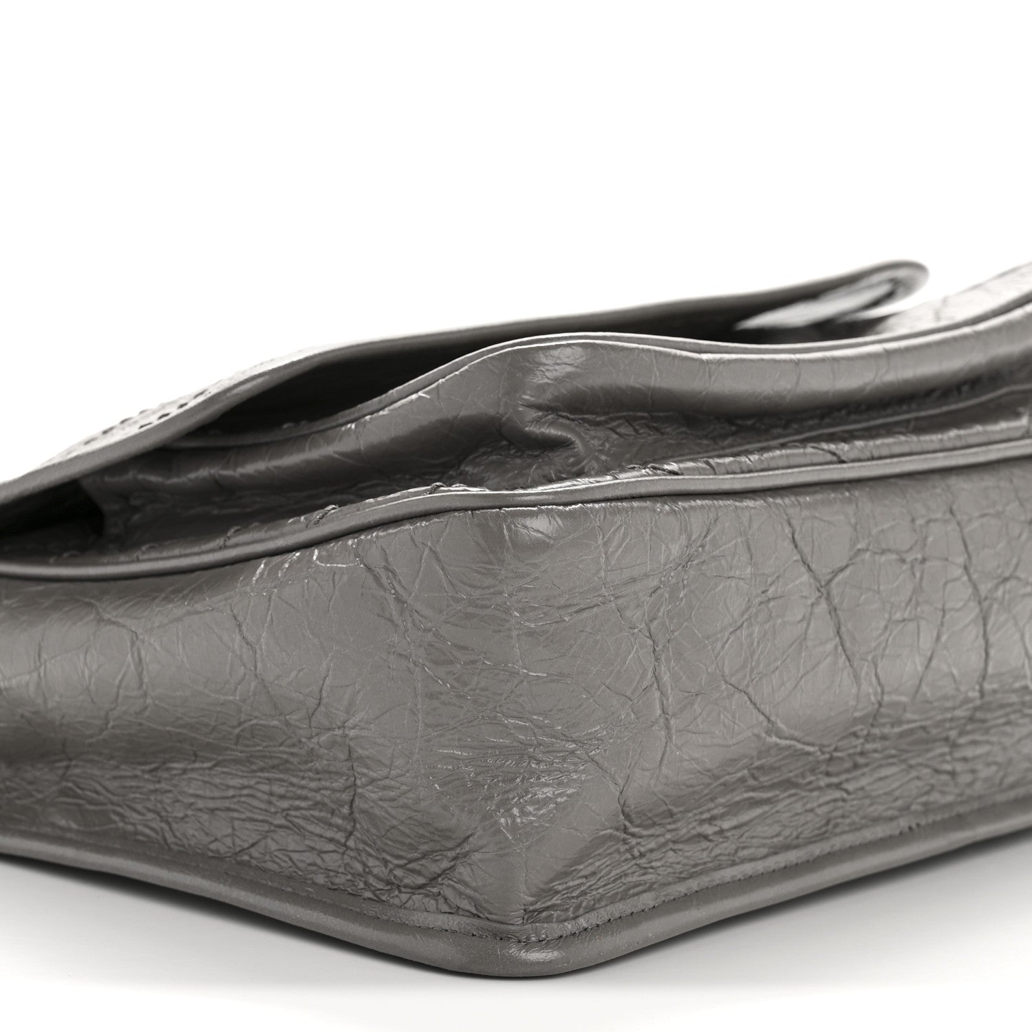 Saint Laurent Crinkled Calfskin Matelasse Monogram Medium Niki Chain Satchel Fog 9 of 14