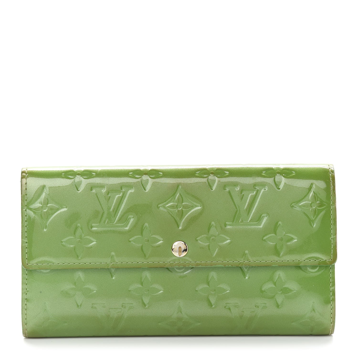 Louis Vuitton Vernis Sarah Wallet Vert Tonic 1 of 7