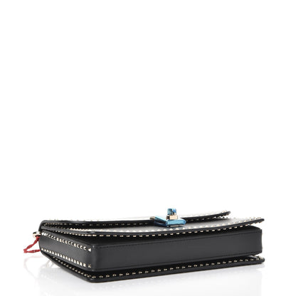 Valentino Garavani Vitello Rockstud Cabana Shoulder Bag Black 4 of 8