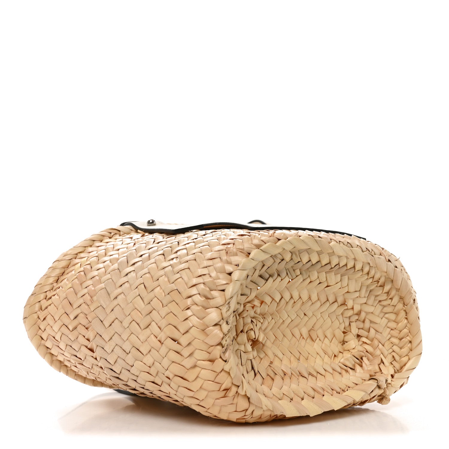 Loewe Raffia Small Basket Tote Bag Natural White 3 of 8