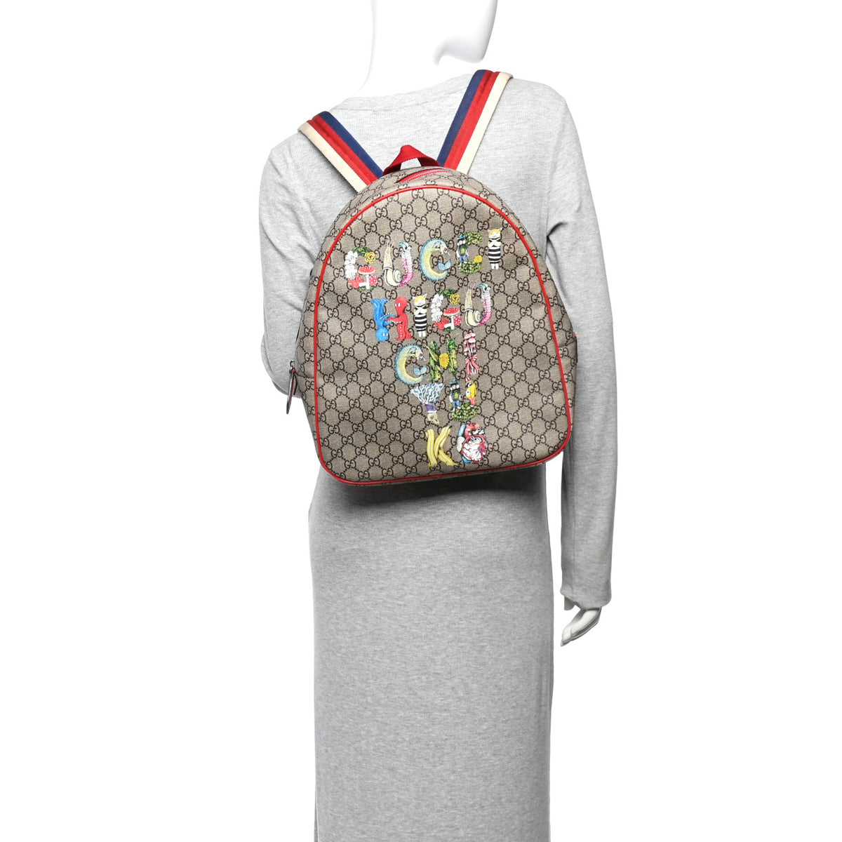 X YUKO HIGUCHI GG Supreme Monogram Logo Print Childrens Dome Backpack Pink