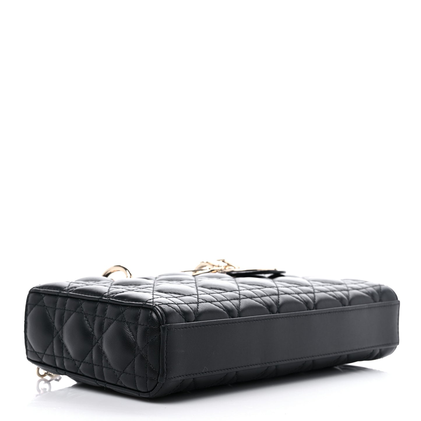 Lambskin Cannage Medium Lady D-Joy Black