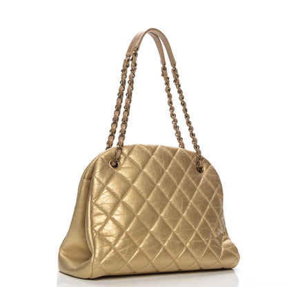 Chanel Calfskin Large Just Mademoiselle Bowling Bag Gold 3 of 7