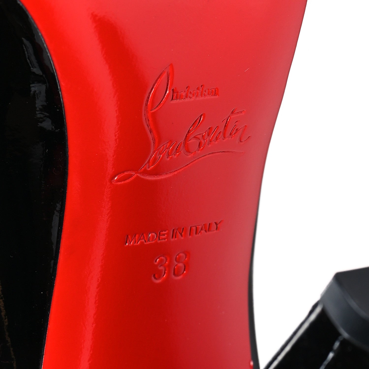 Christian Louboutin Patent Fififa 100 Pumps 38 Black 6 of 9