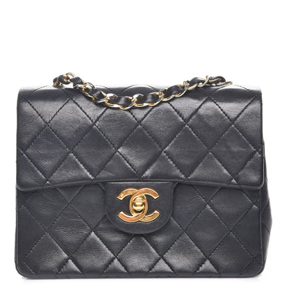 Chanel Lambskin Quilted Mini Square Flap Black 1 of 8