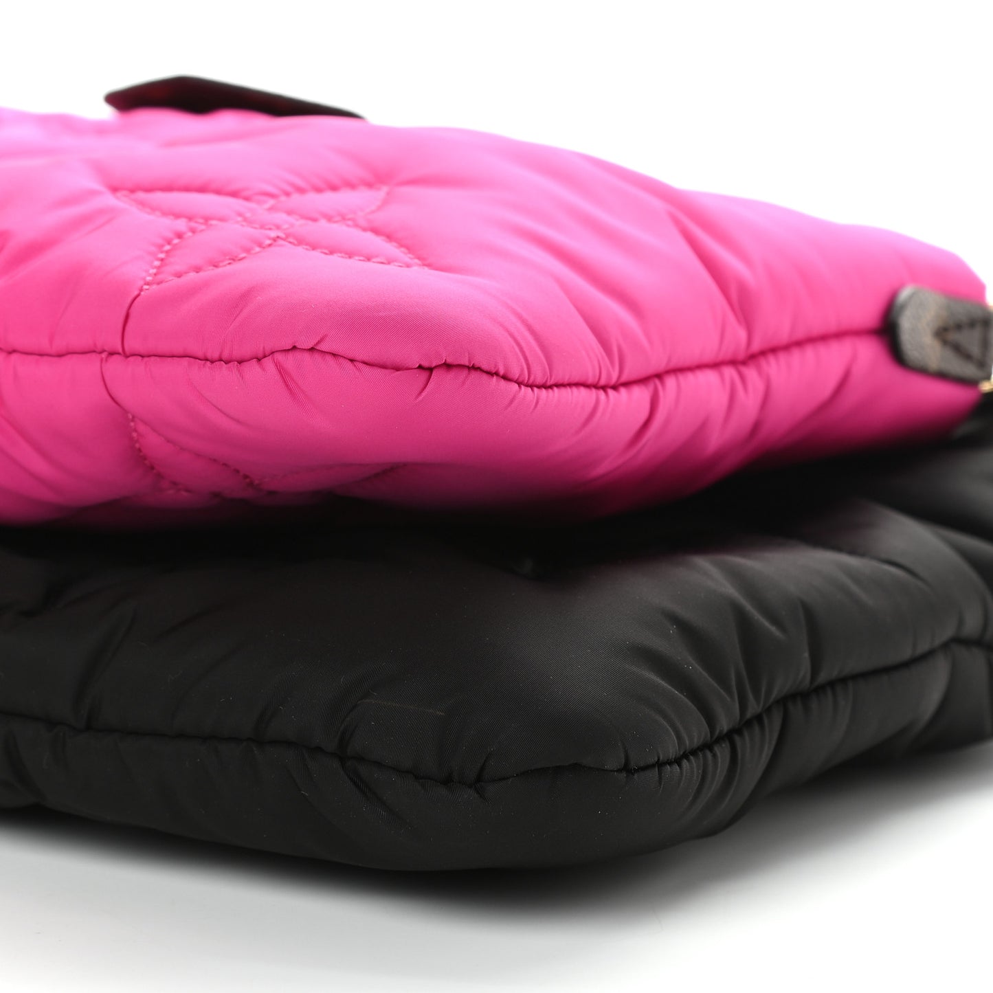Econyl Monogram Pillow Maxi Multi Pochette Accessories Black Fuchsia