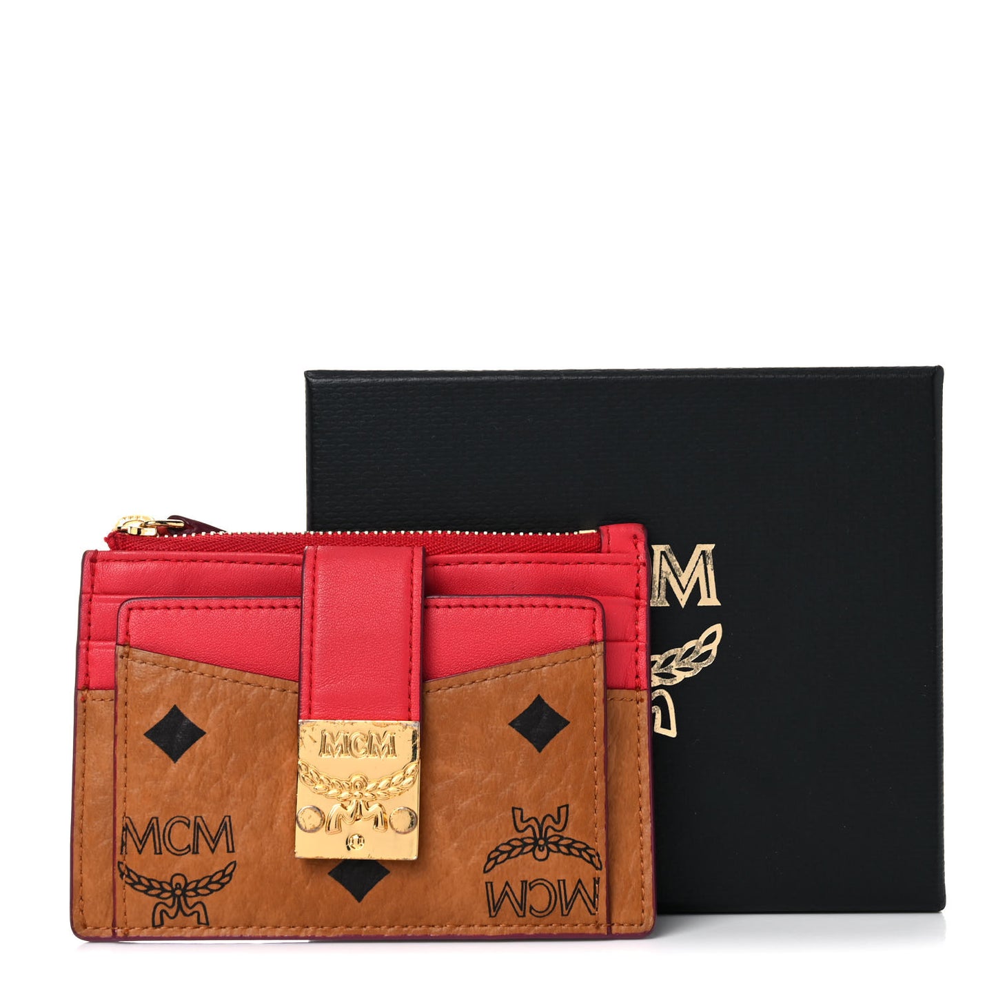 Visetos Patricia Card Case Cognac Red