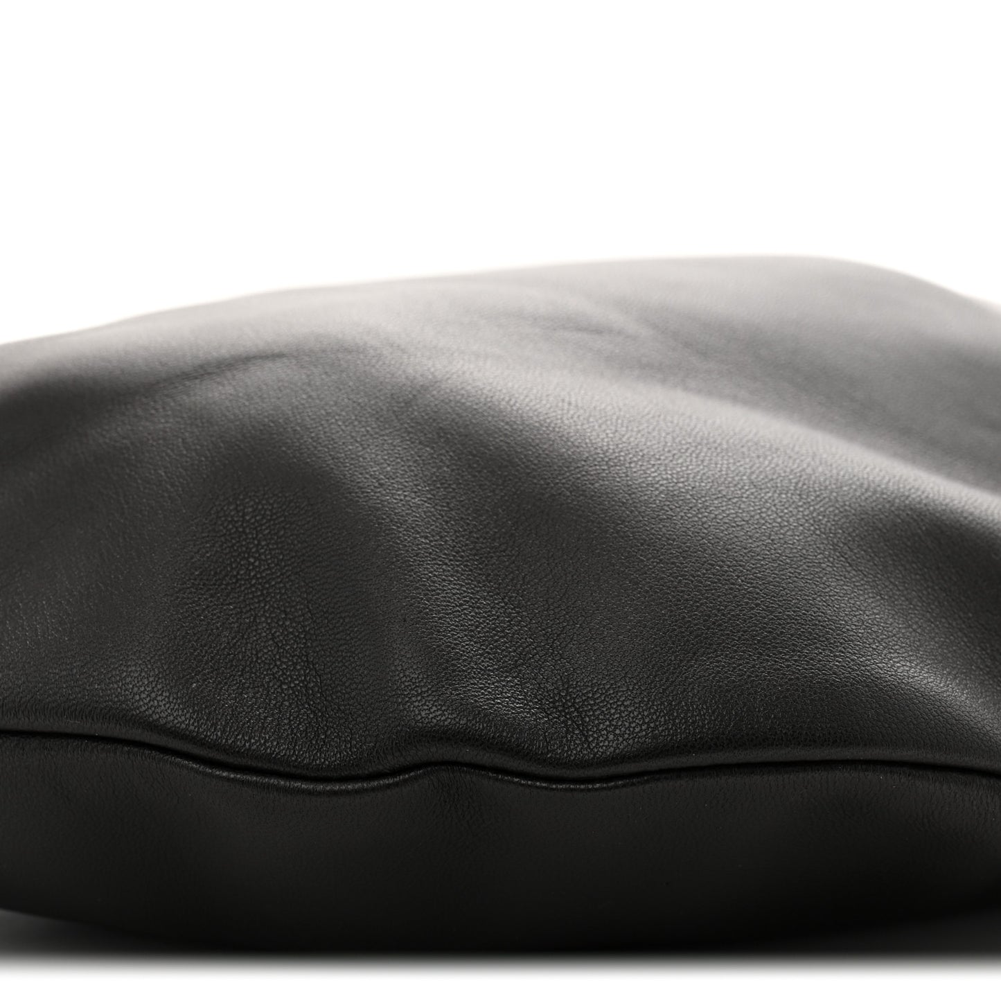 Finely Grained Calfskin Small Izzy Crescent Shoulder Bag Ebony Brown