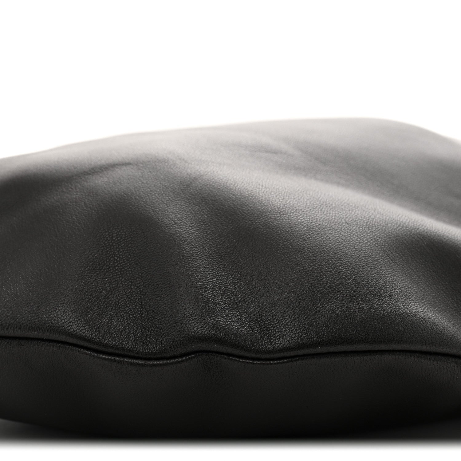 The Row Finely Grained Calfskin Small Izzy Crescent Shoulder Bag Ebony Brown 8 of 9