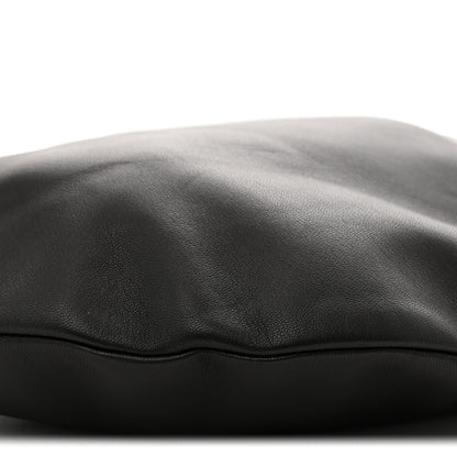 The Row Finely Grained Calfskin Small Izzy Crescent Shoulder Bag Ebony Brown 8 of 9