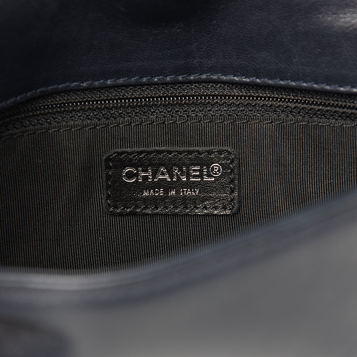 Chanel Lambskin Quilted CC Chocolate Bar Flap Navy 5 of 14