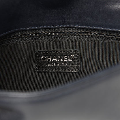 Chanel Lambskin Quilted CC Chocolate Bar Flap Navy 5 of 14