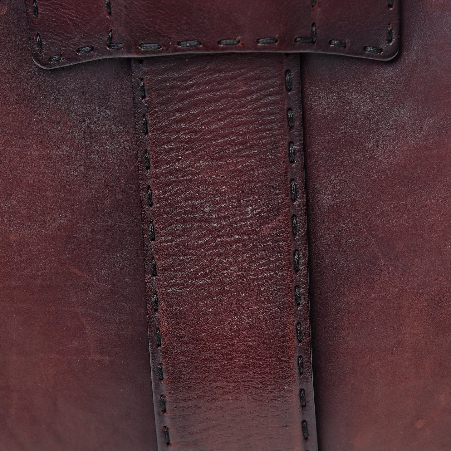 Calfskin Large Soft Stirrup Shoulder Bag Burgundy