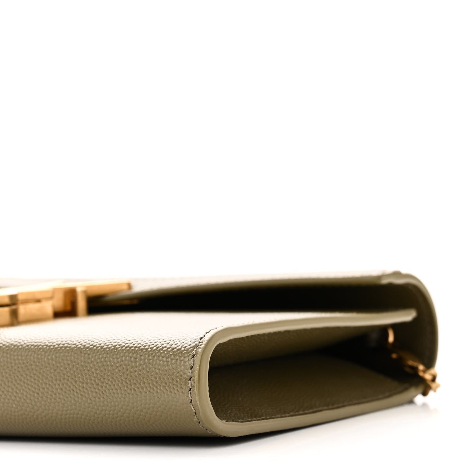 Saint Laurent Grain De Poudre Monogram Cassandra Chain Wallet Ver Kaki 9 of 10