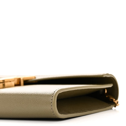 Saint Laurent Grain De Poudre Monogram Cassandra Chain Wallet Ver Kaki 9 of 10