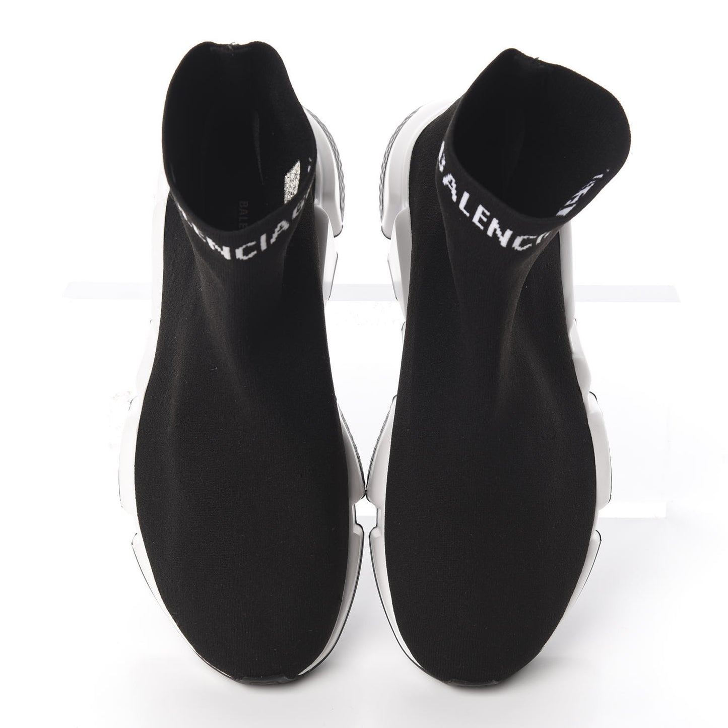 Neoprene Knit Mens Hi Speed Sneakers 41 Black White