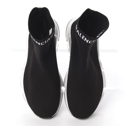 Balenciaga Neoprene Knit Mens Hi Speed Sneakers 41 Black White 5 of 9