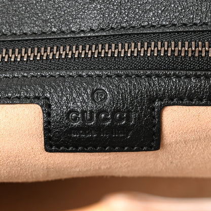 Gucci Softy Wonka Textured Dollar Calfskin Medium Diana Shoulder Bag Black Dusty Grey 7 of 11