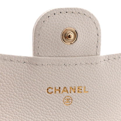 Chanel Caviar Quilted Flap Card Holder Wallet White 6 of 11