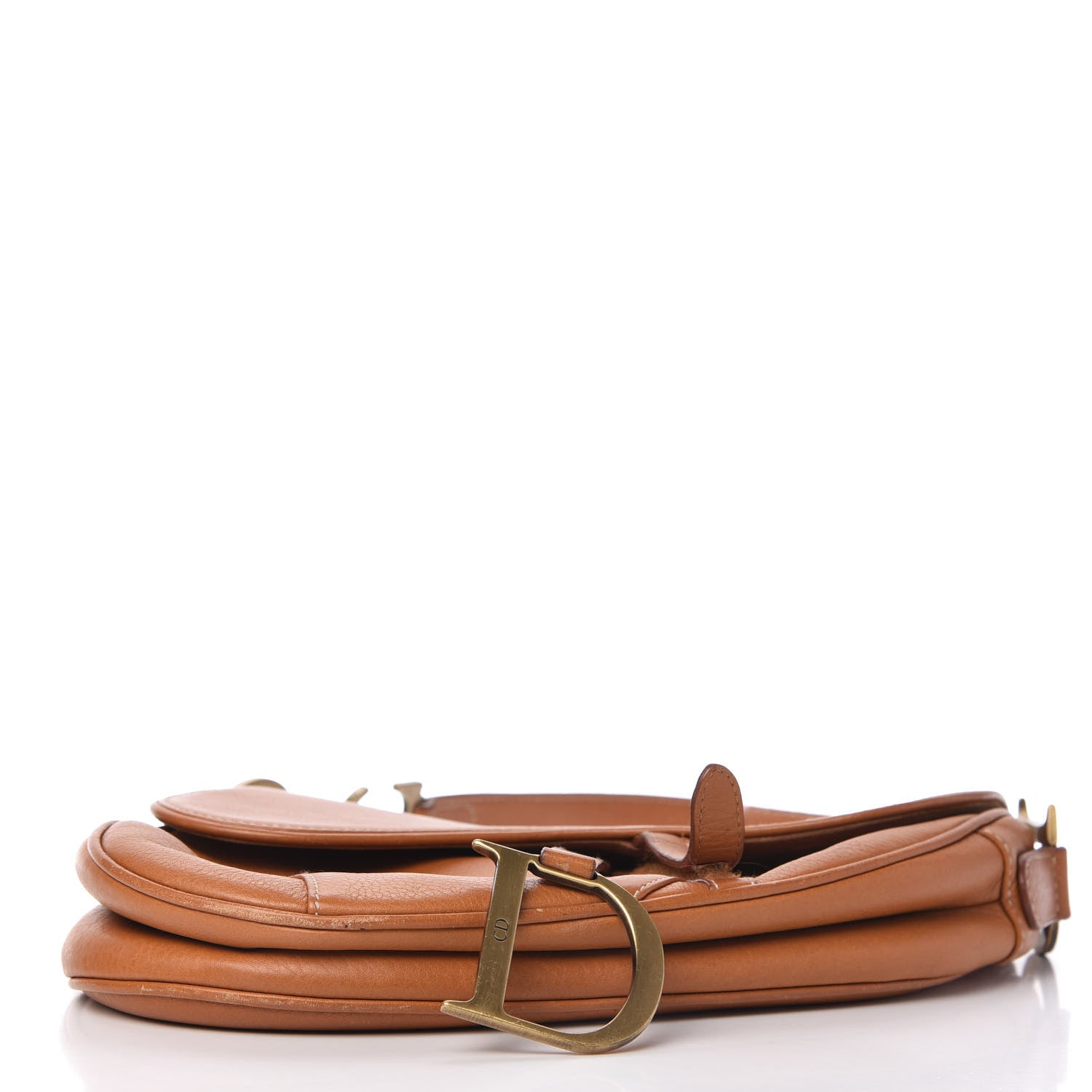 Christian Dior Calfskin Saddle Bag Tan 4 of 11