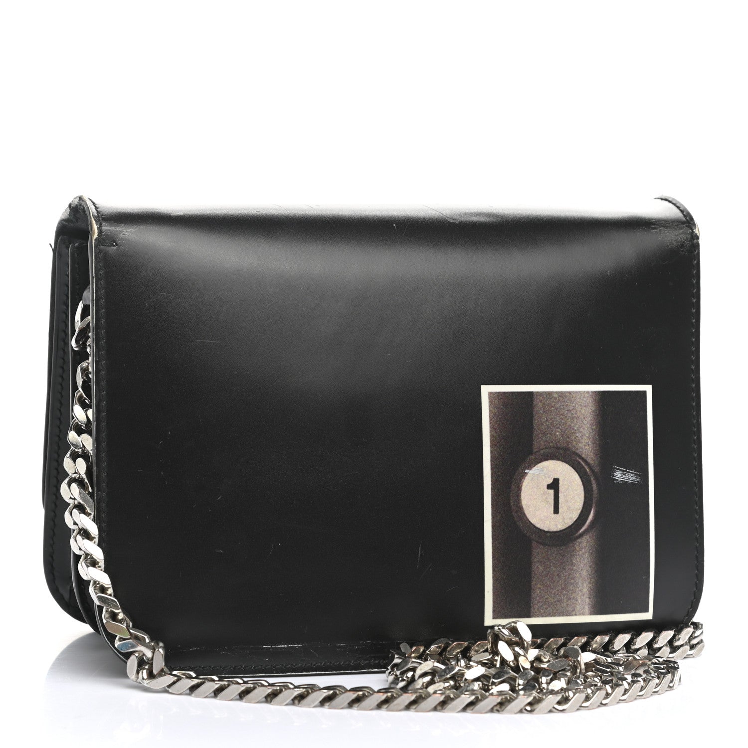 Burberry Calfskin Montage Print Small TB Bag Black 2 of 22