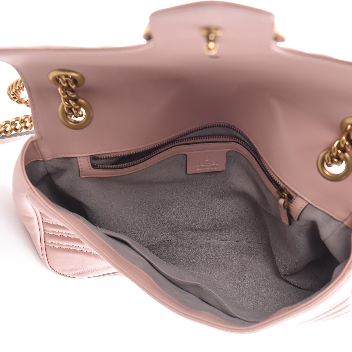 Gucci Calfskin Matelasse Medium GG Marmont Shoulder Bag Perfect Pink 7 of 9