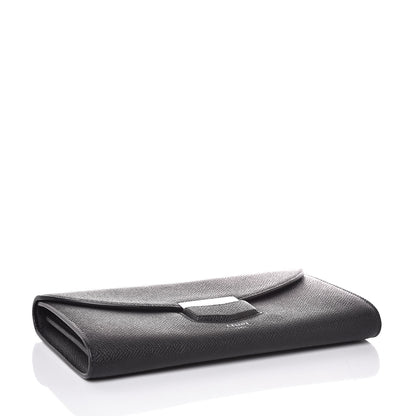 Celine Grained Calfskin Large Trotteur Multifunction Flap Wallet Black 4 of 6