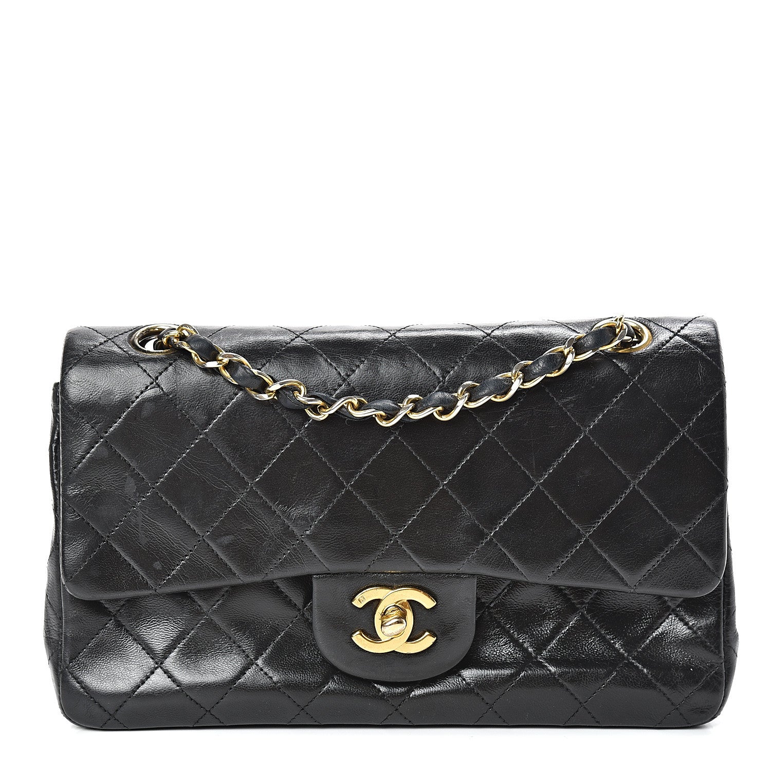 Chanel Lambskin Quilted Small Double Flap Black 1 of 19