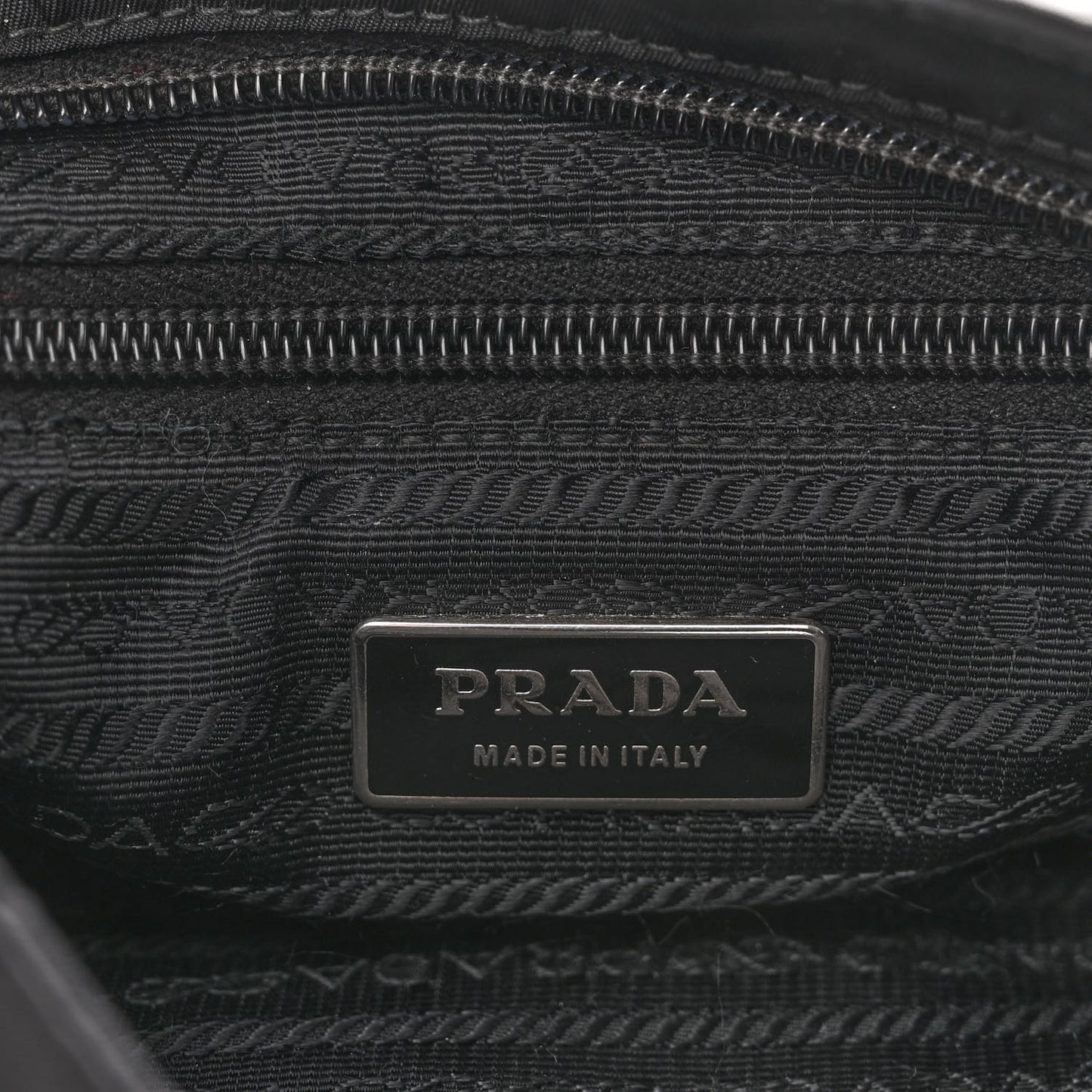 Nylon Saffiano Flat Messenger Bag Black