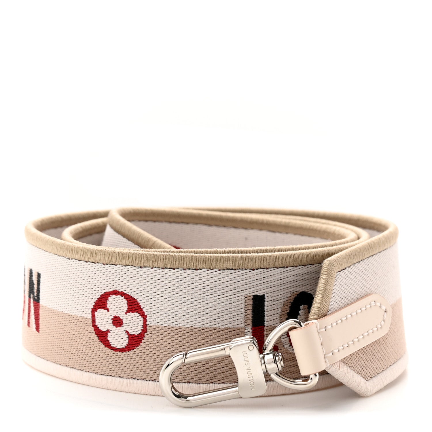 Louis Vuitton Jacquard Speedy Bandouliere 20 Shoulder Strap Beige White 1 of 6