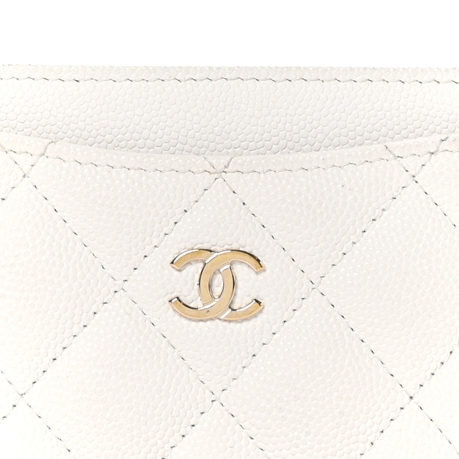 Chanel Caviar Quilted Card Holder White 11 of 14