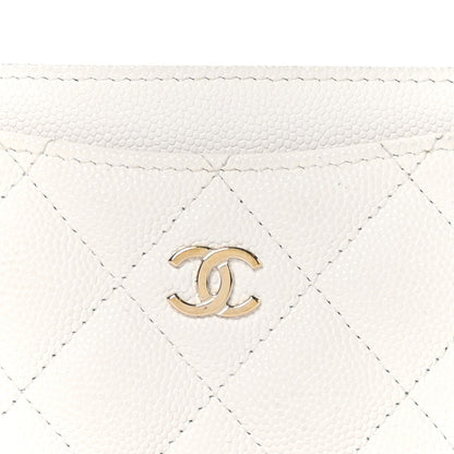 Chanel Caviar Quilted Card Holder White 11 of 14
