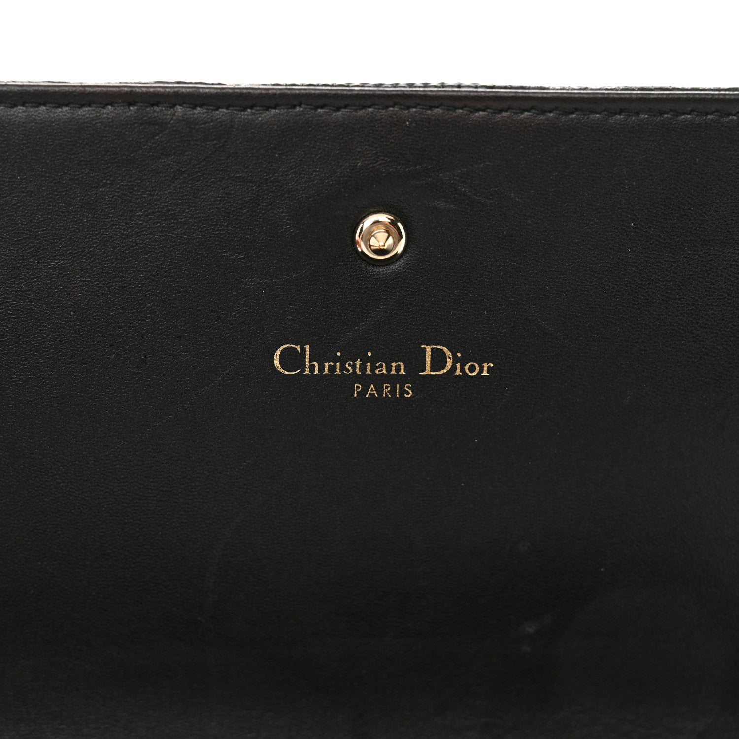 Christian Dior Lizard Diorama Croisiere Chain Wallet Black 6 of 13