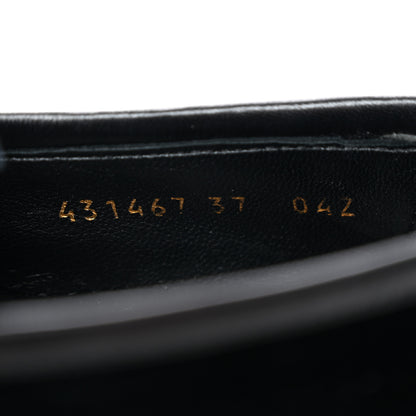 Gucci Velvet Horsebit Womens Jordaan Loafers 37 Black 8 of 14
