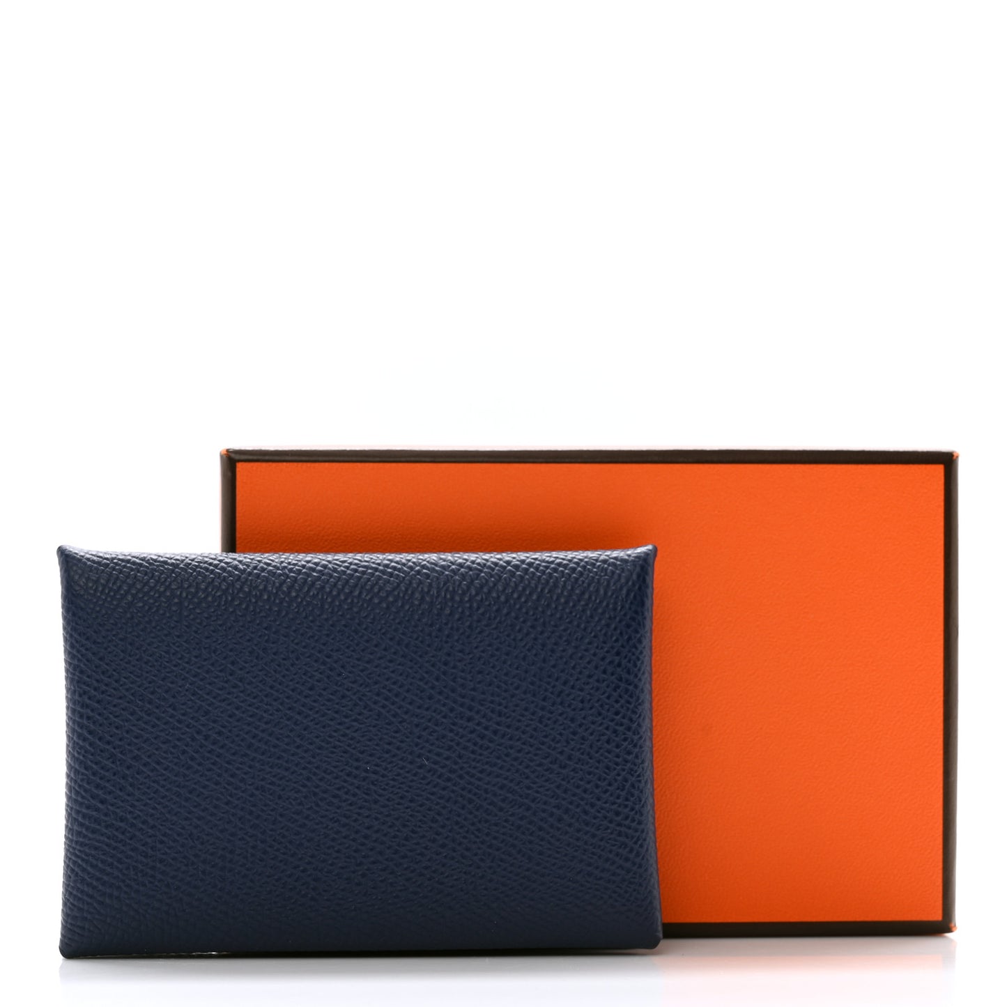 Epsom Verso Calvi Card Case Bleu Saphir Vert Anglais