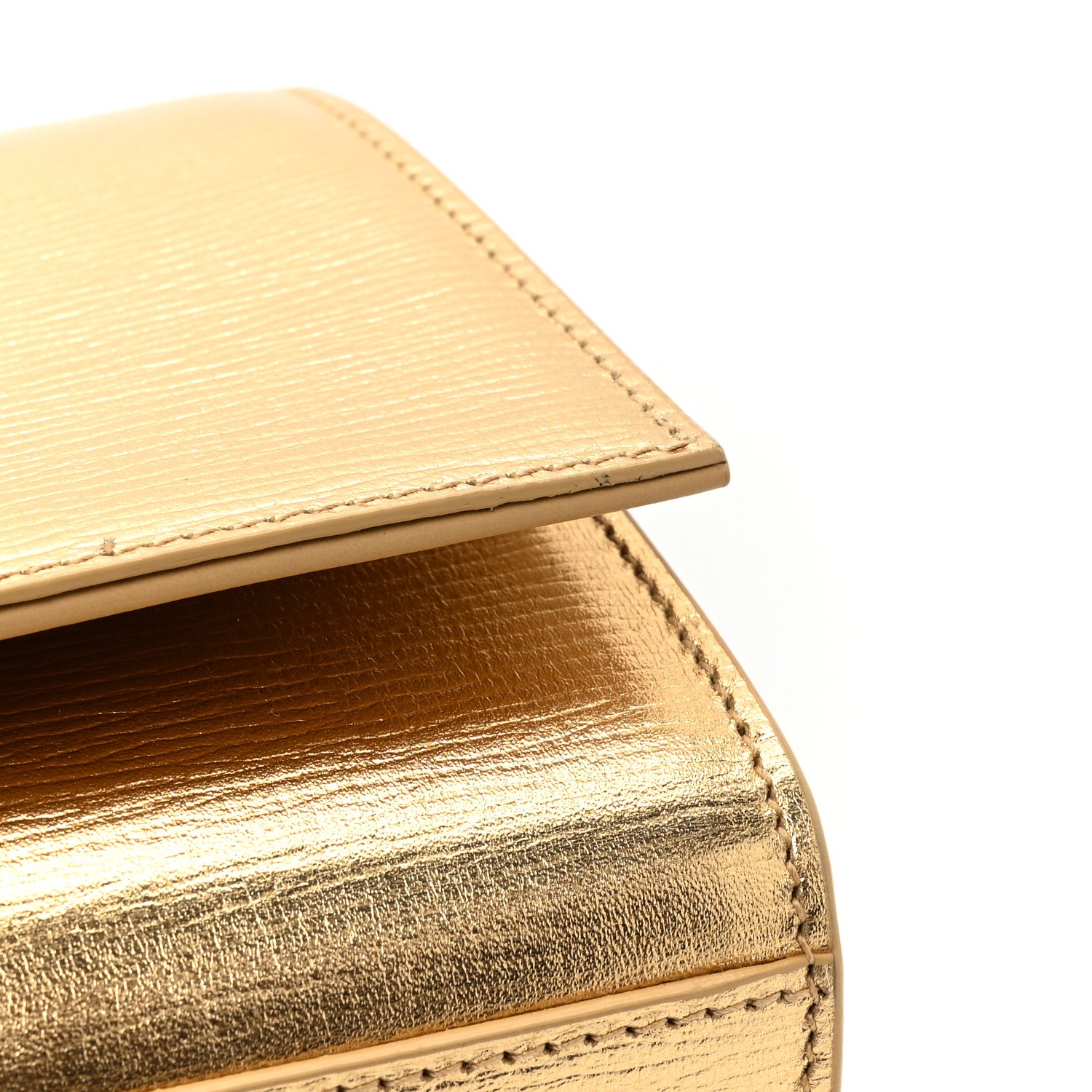 Saint Laurent Metallic Calfskin Small Classic Monogram Kate Tassel Satchel Gold 11 of 11