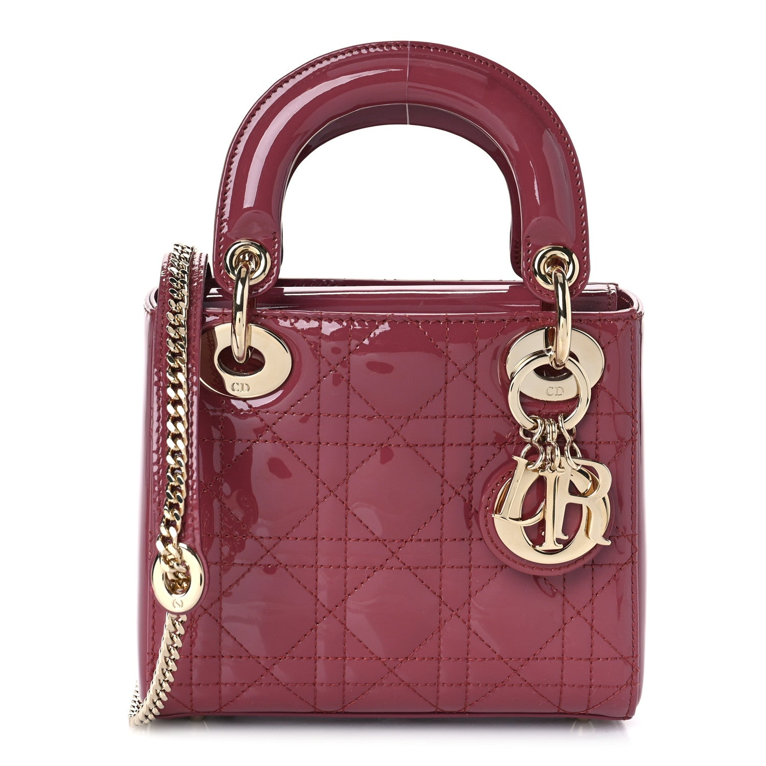 Christian Dior Patent Cannage Mini Lady Dior Pink 1 of 7
