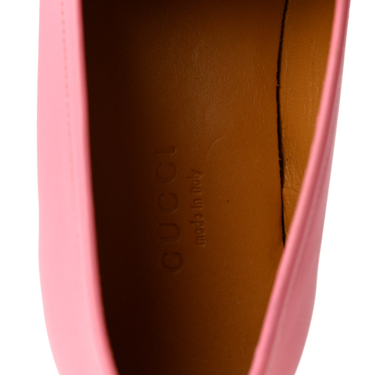 Gucci Betis Glamour Calfskin Womens Jordaan Loafers 36.5 Butterfly Pink 7 of 9