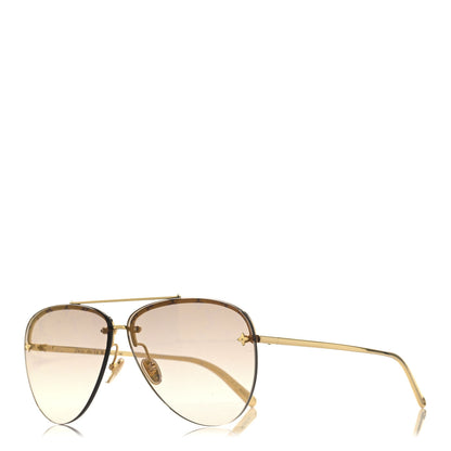 Louis Vuitton Metal Monogram LV Pilot Light Sunglasses Z1913U Gold Gradiant Brown 1 of 7