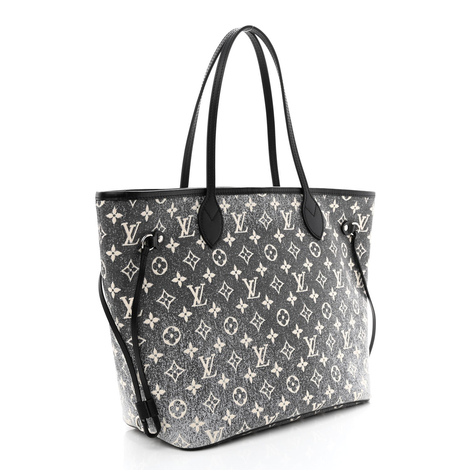Louis Vuitton Denim Monogram Jacquard Neverfull MM Grey 4 of 12