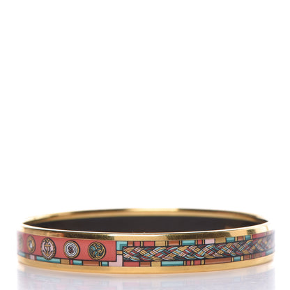 Hermes Enamel Printed Narrow Bracelet 65 3 of 5