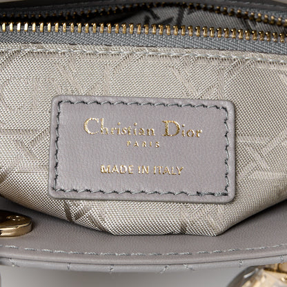 Christian Dior Lambskin Cannage Small My ABCDior Lady Dior Grey 6 of 11