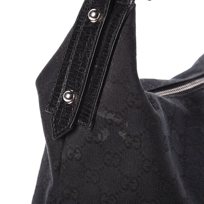 Gucci Monogram Medium Horsebit Chain Hobo Black 10 of 10