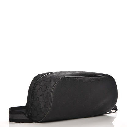 Gucci Nylon Monogram Fanny Pack Belt Bag Black 4 of 7
