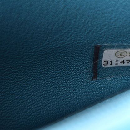 Chanel Lambskin Quilted Mini Rectangular Flap Green Blue 9 of 10