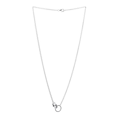 Cartier 18K White Gold Interlocking LOVE Necklace 3 of 7